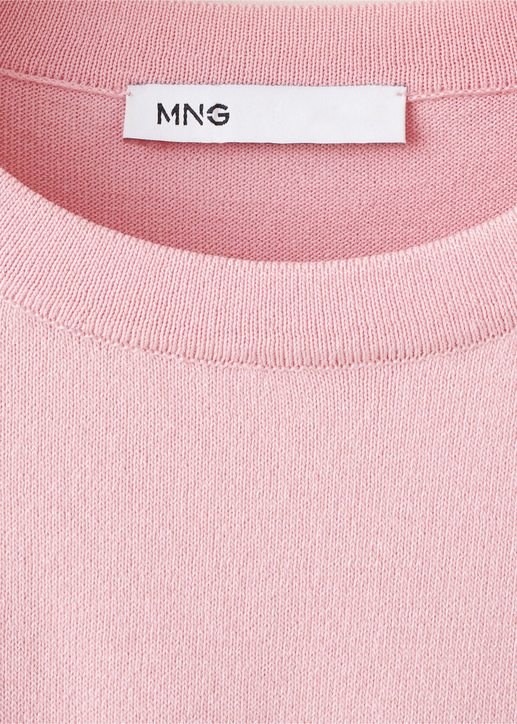 Flying honeycomb knit sweater - Details of the article 8, Light Pink. Ref: 37034106-00.