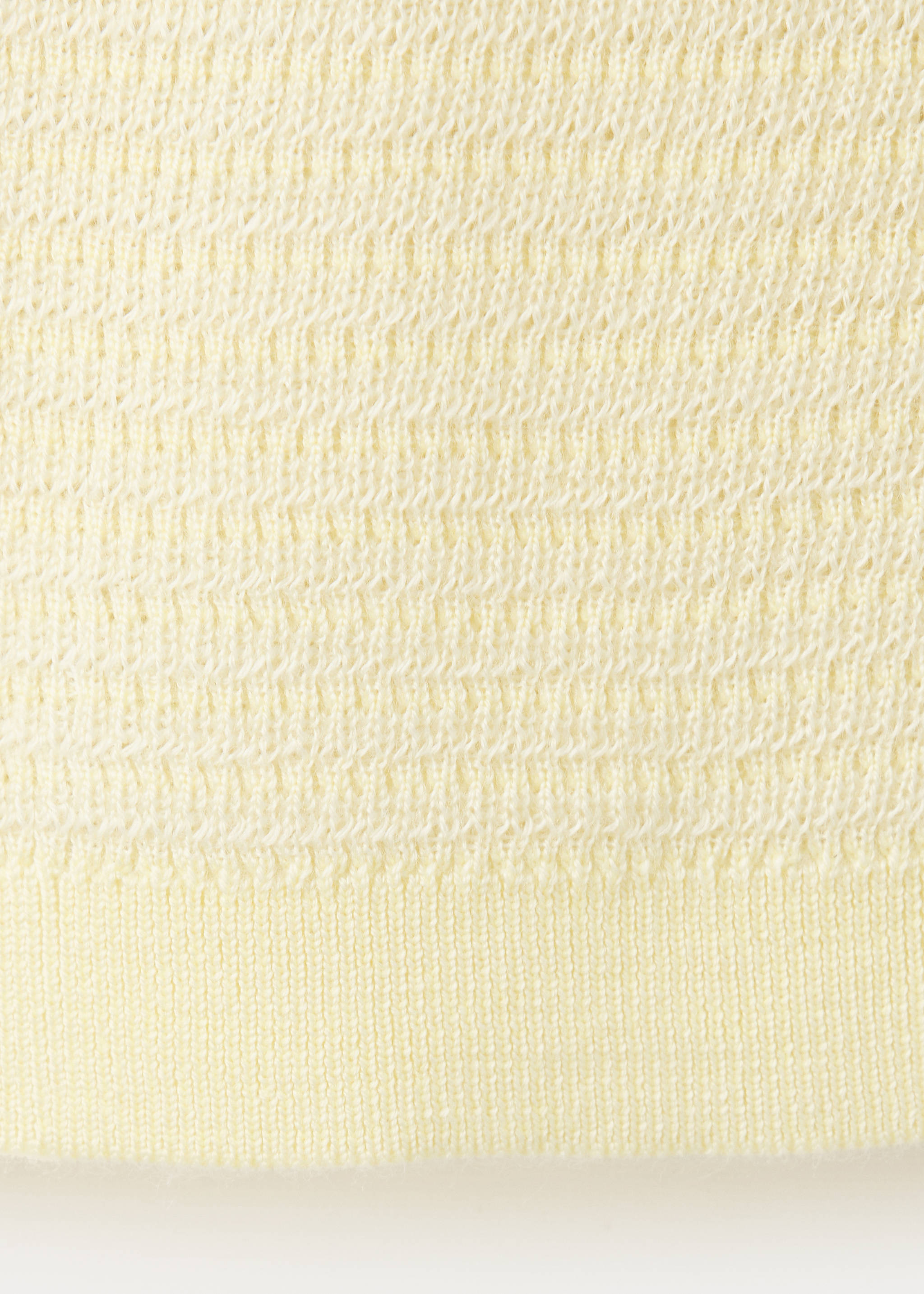 Textured knit polo neck sweater - Details of the article 0