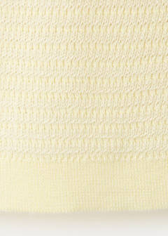 Textured knit polo neck sweater — Yellow 7