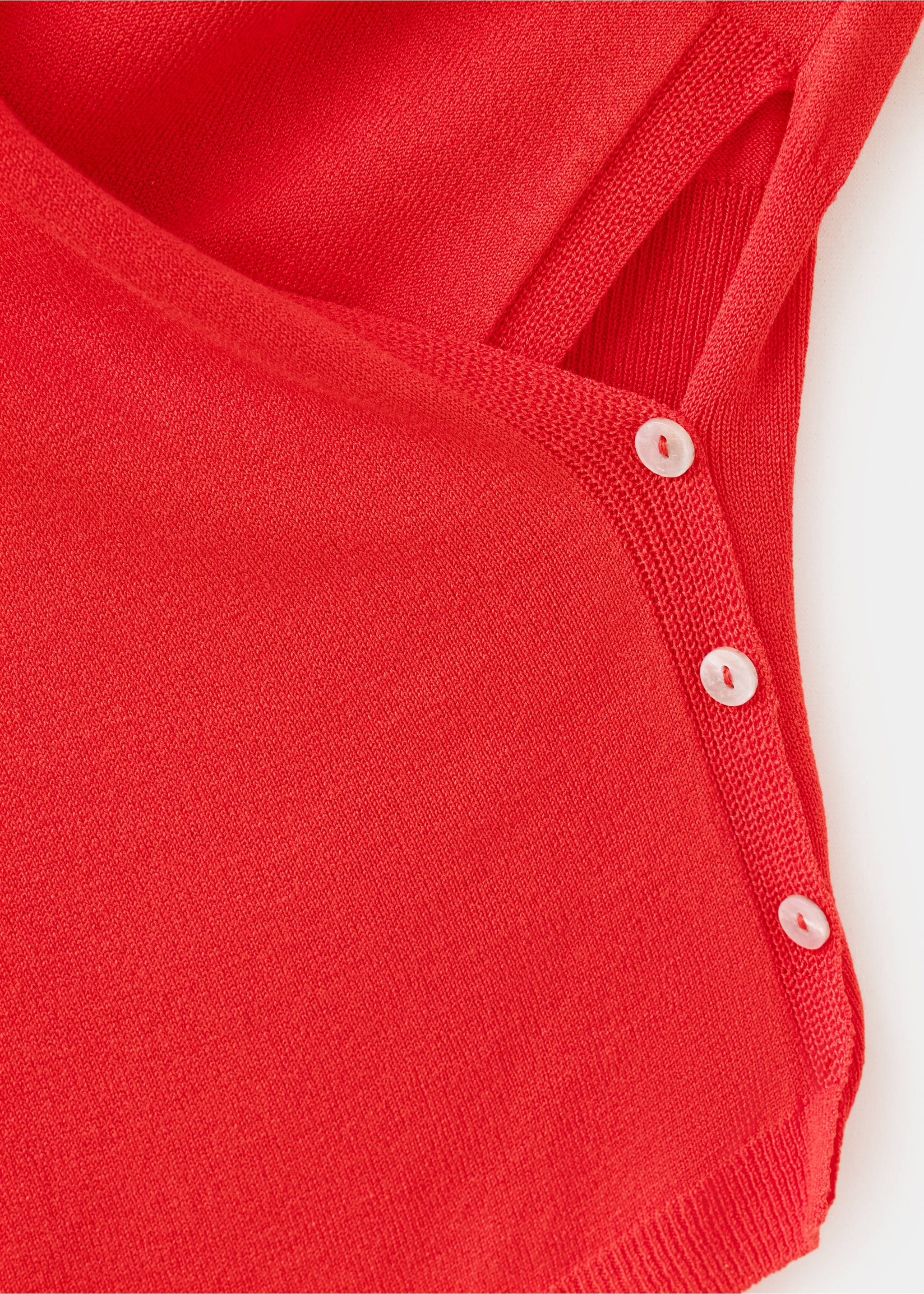 Pull en maille fine drapé - Détail de l'article 8, Rouge. Ref: 37034113-00.