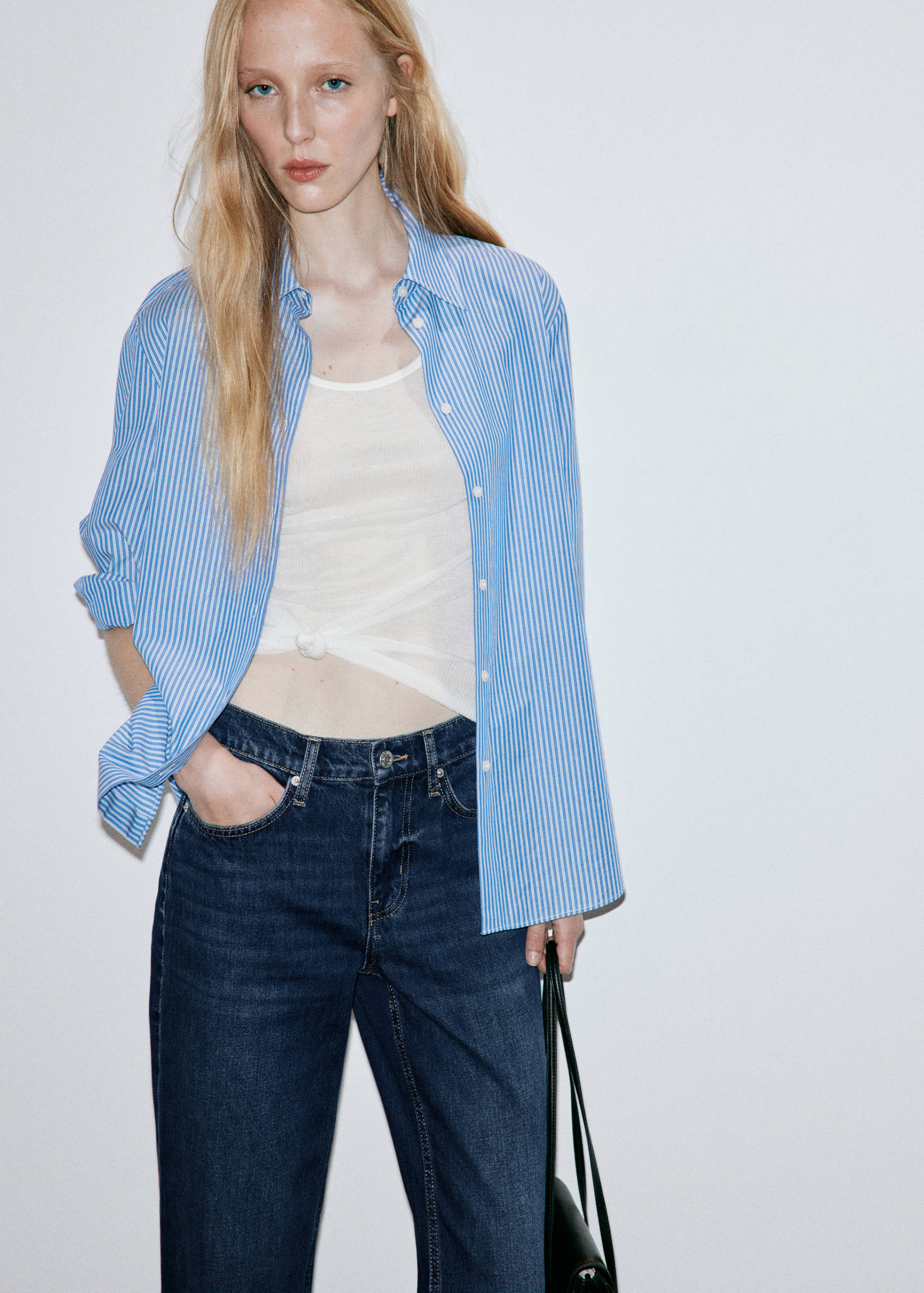 Mid-rise straight jeans - Details of the article 1
