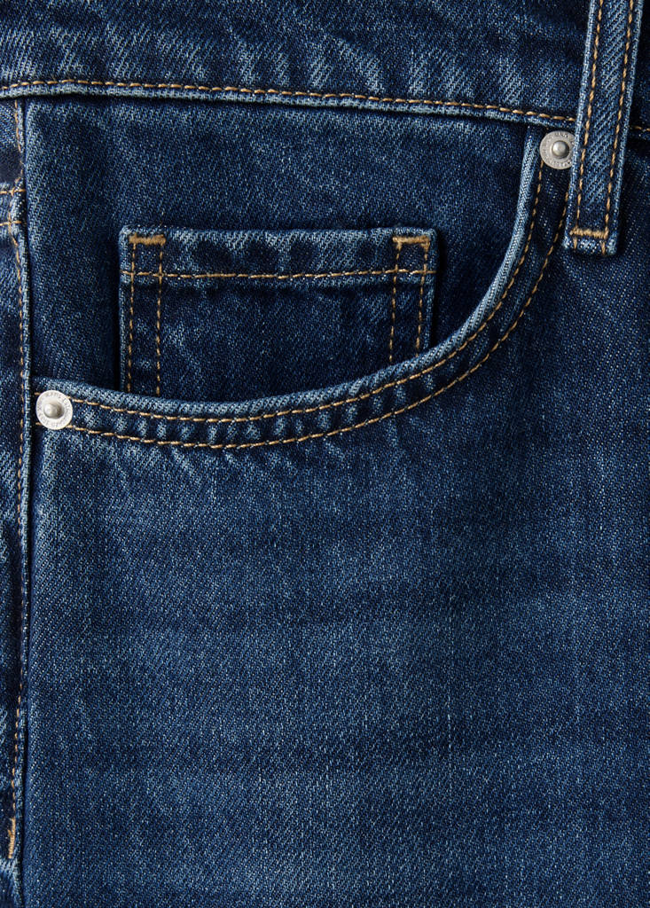 Mid-rise straight jeans — Dark Blue