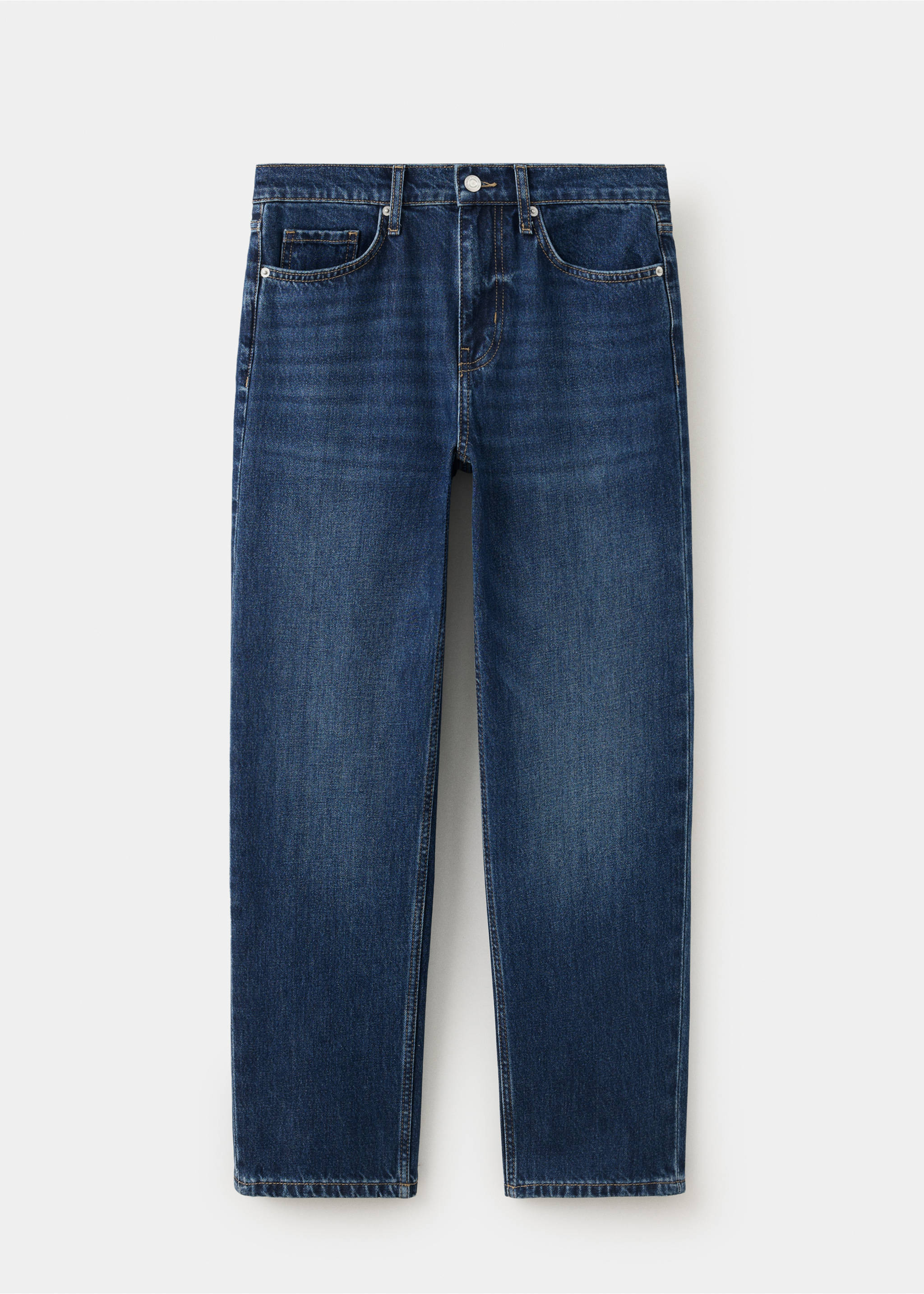Jeans rectos tiro medio - Artículo sin modelo, Azul oscuro. Ref: 37034114-00.