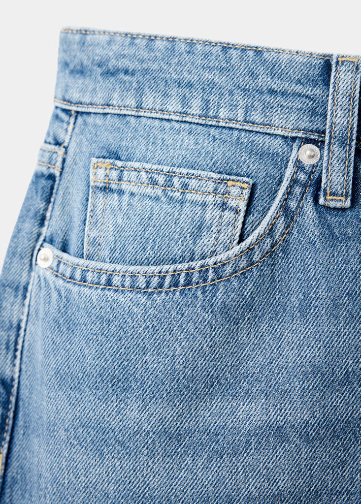 Matilda high-rise straight jeans — Medium Blue