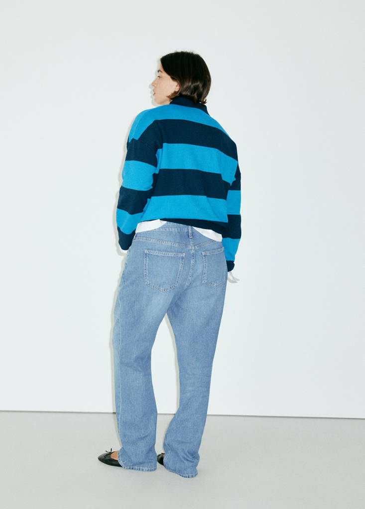 Matilda high-rise straight jeans — Medium Blue