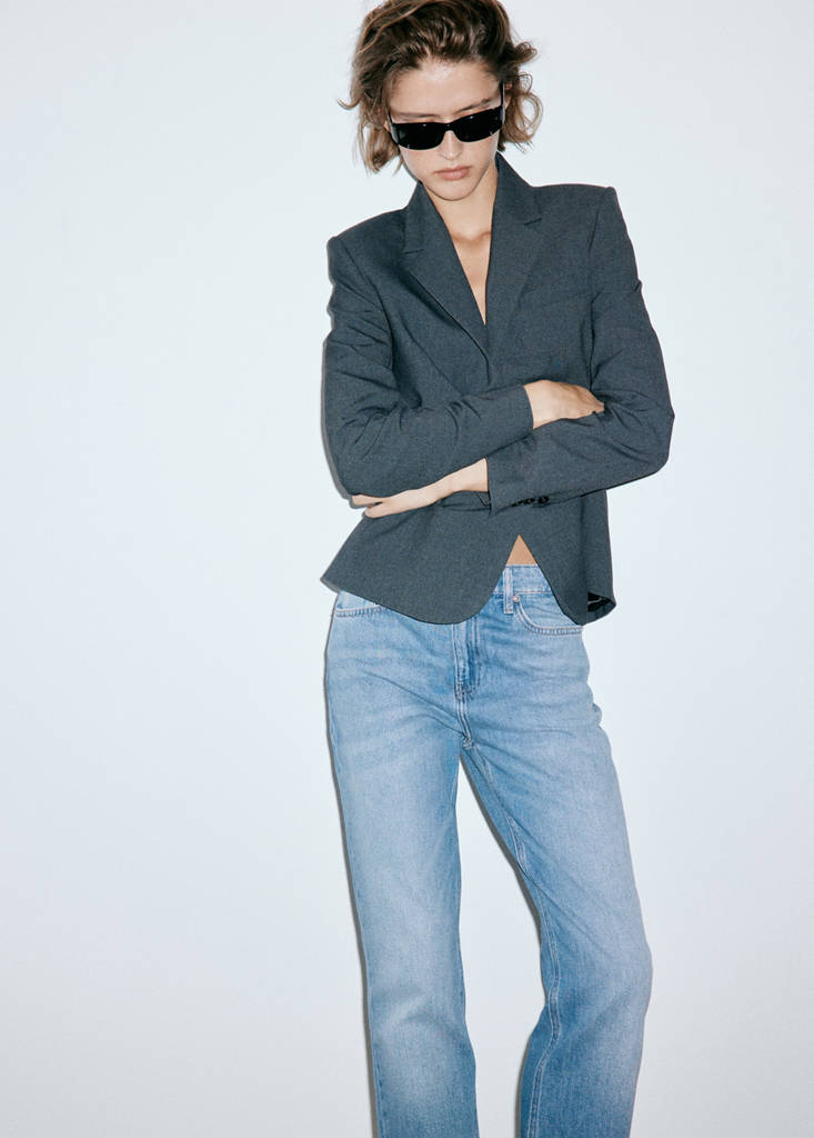 Matilda high-rise straight jeans — Medium Blue