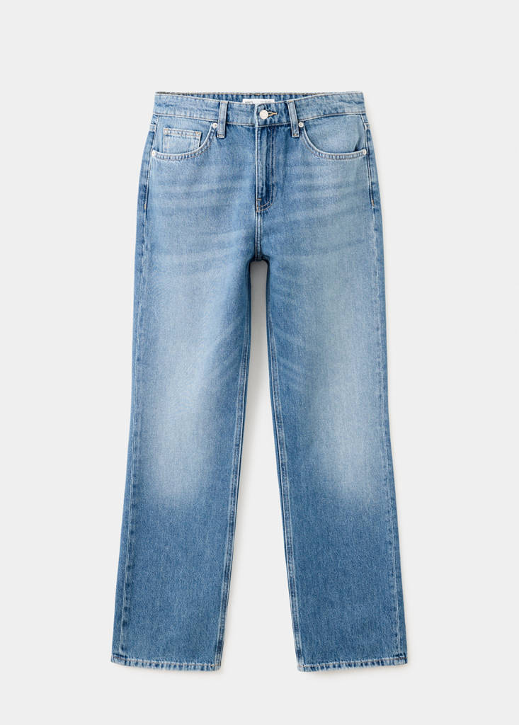 Matilda high-rise straight jeans — Medium Blue