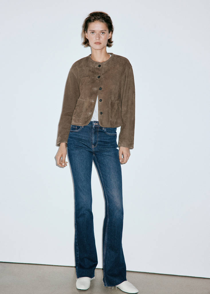 Fiona flared mid-rise jeans — Dark Blue