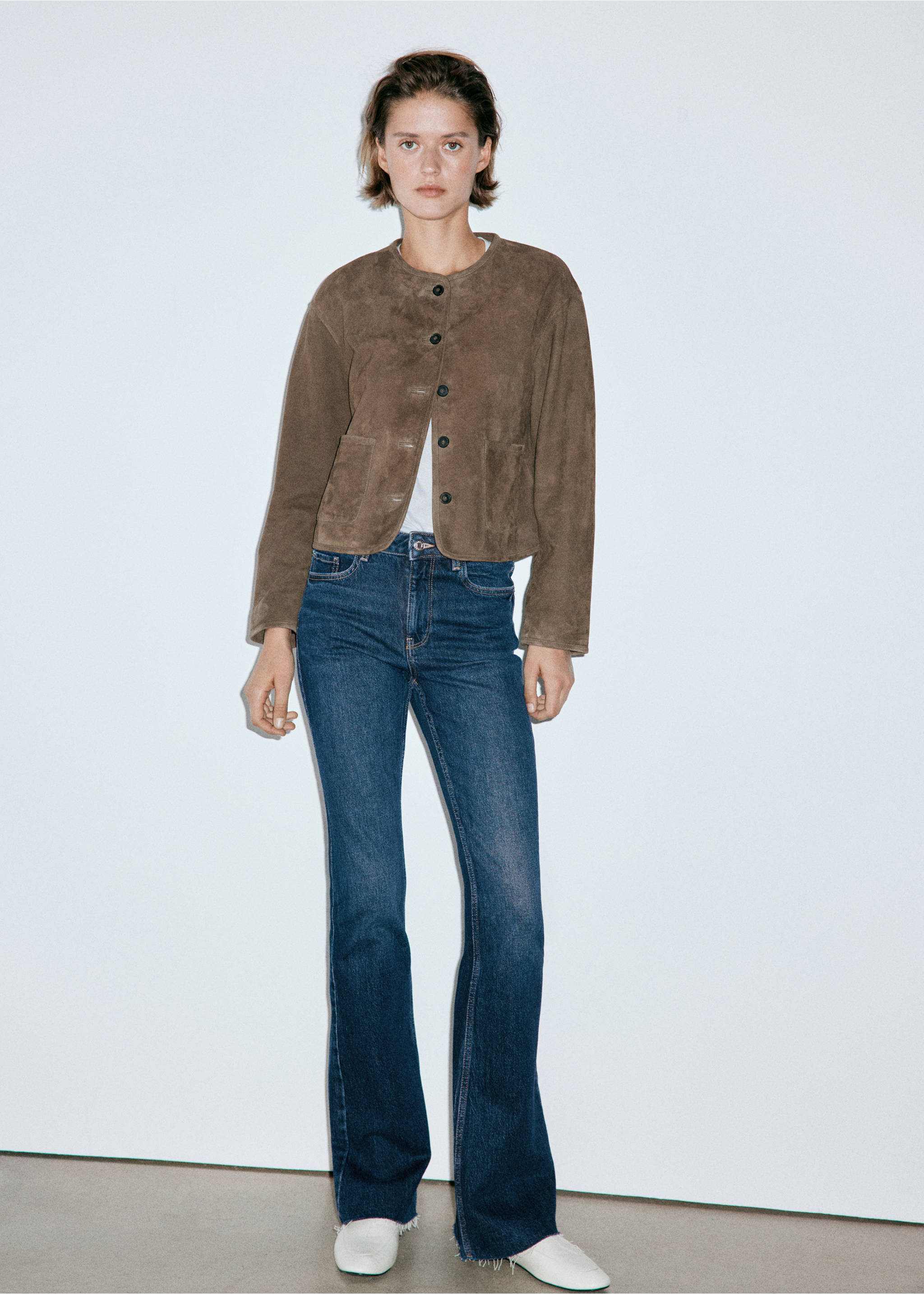 Fiona flared mid-rise jeans - General plane, Dark Blue. Ref: 37034116-00.