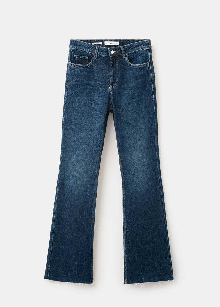 Fiona flared mid-rise jeans — Dark Blue