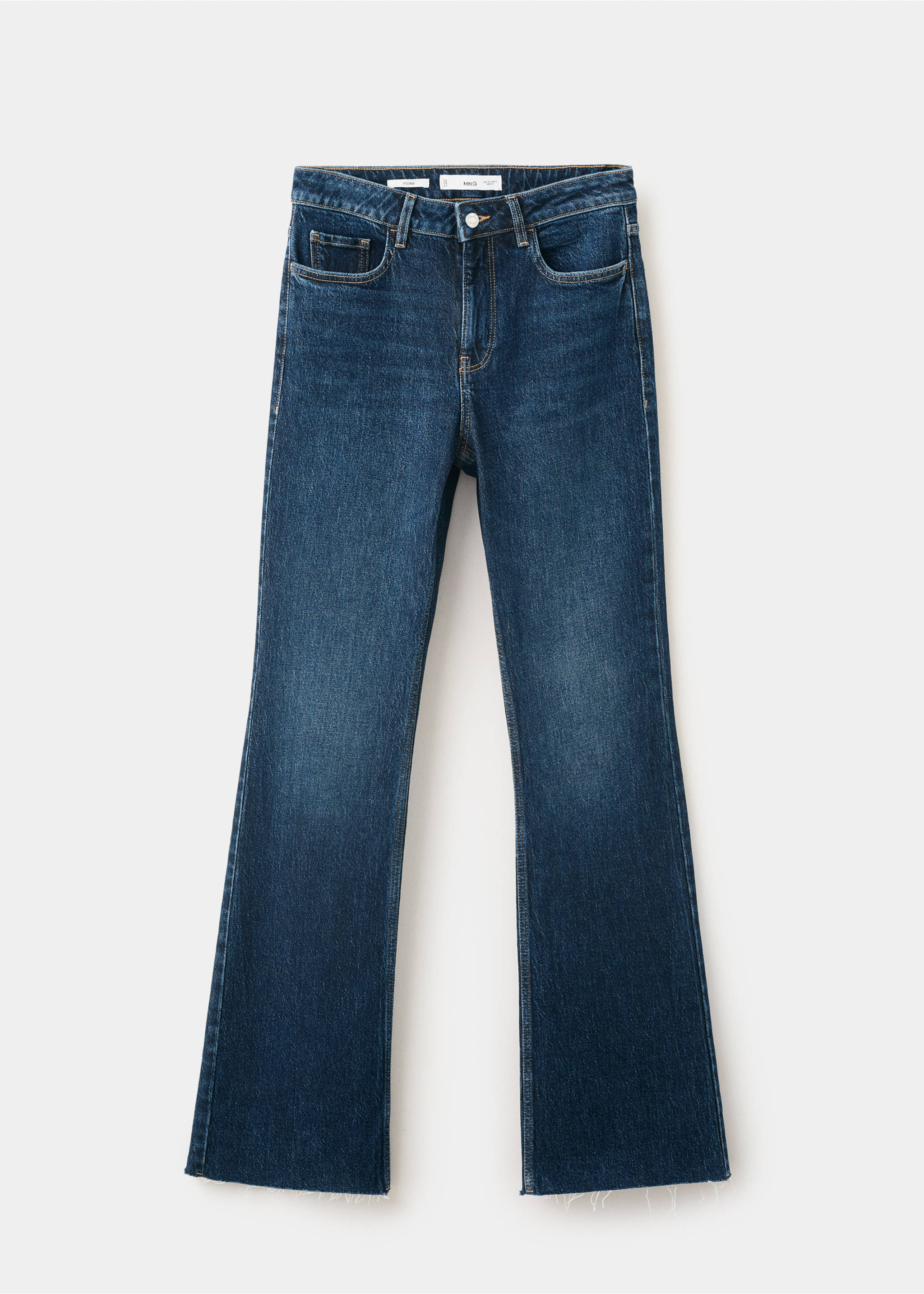 Fiona flared mid-rise jeans - Article without model, Dark Blue. Ref: 37034116-00.