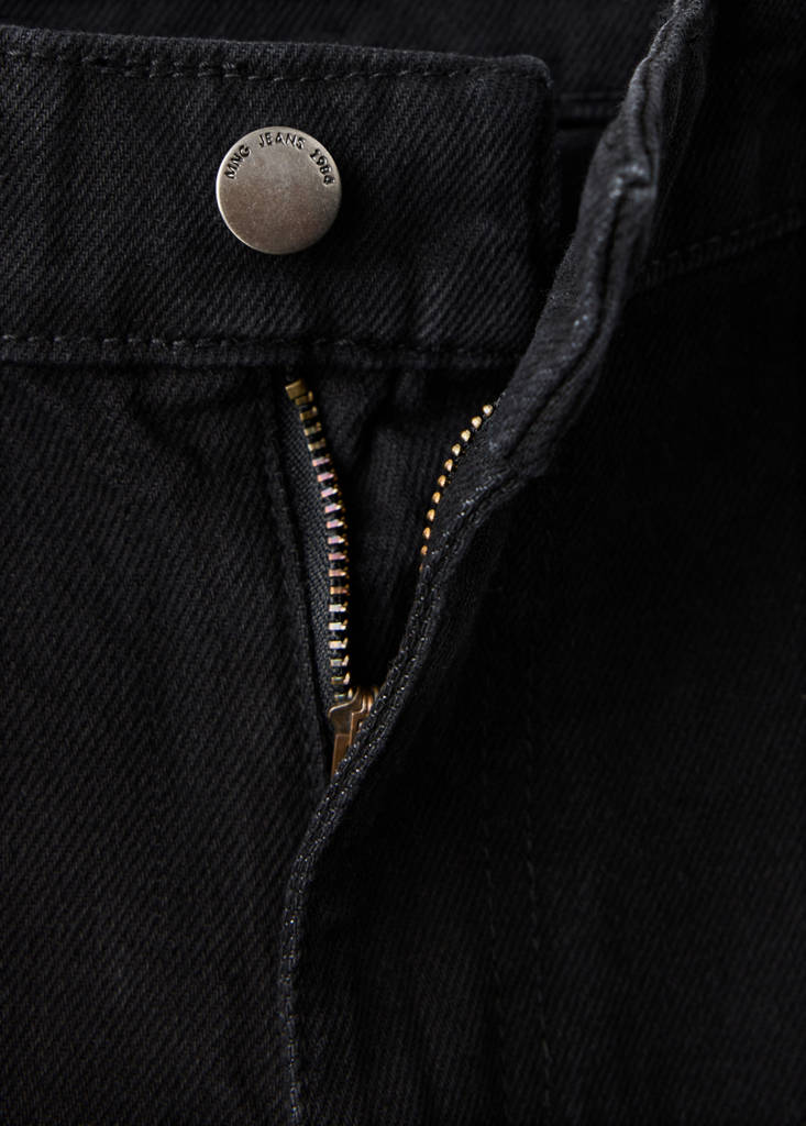 Mid-rise balloon jeans — Black denim