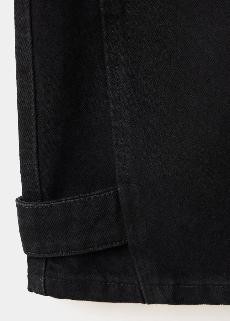 Mid-rise balloon jeans — Black denim