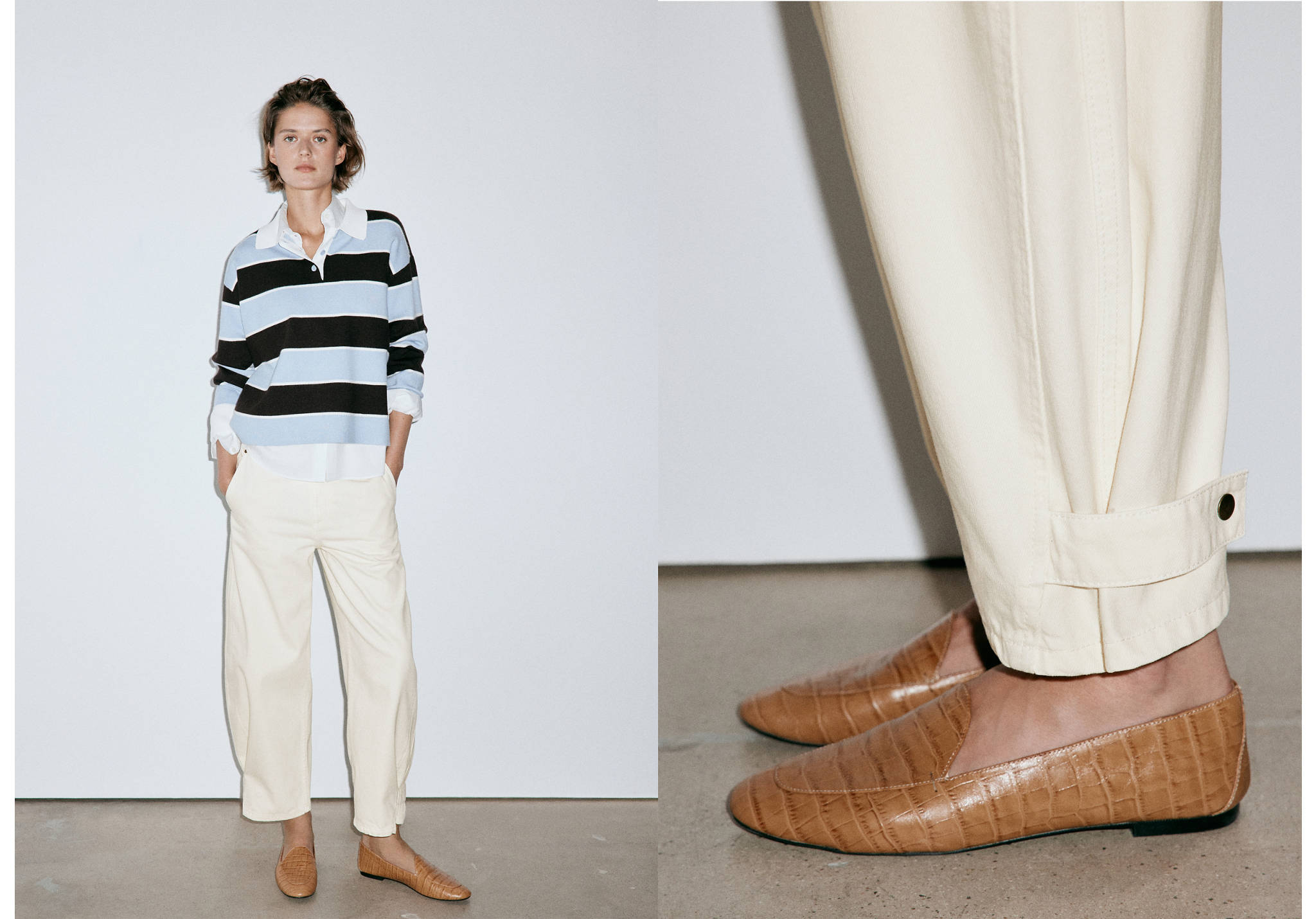 Balloon jeans with regular waist - Panoramic plane
