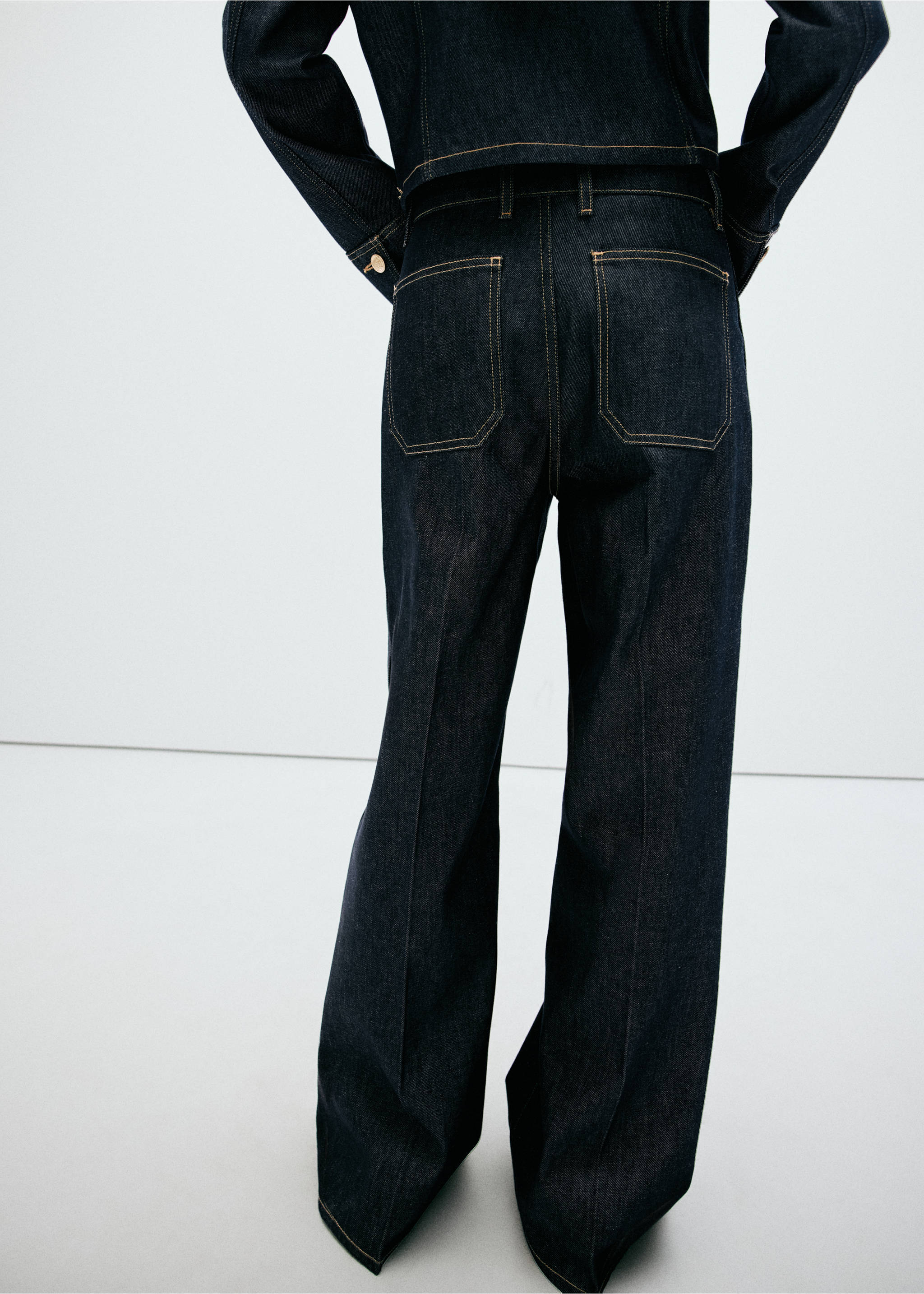 Jeans wide leg bolsillos - Detalle del artículo 3, Azul. Ref: 37034119-00.