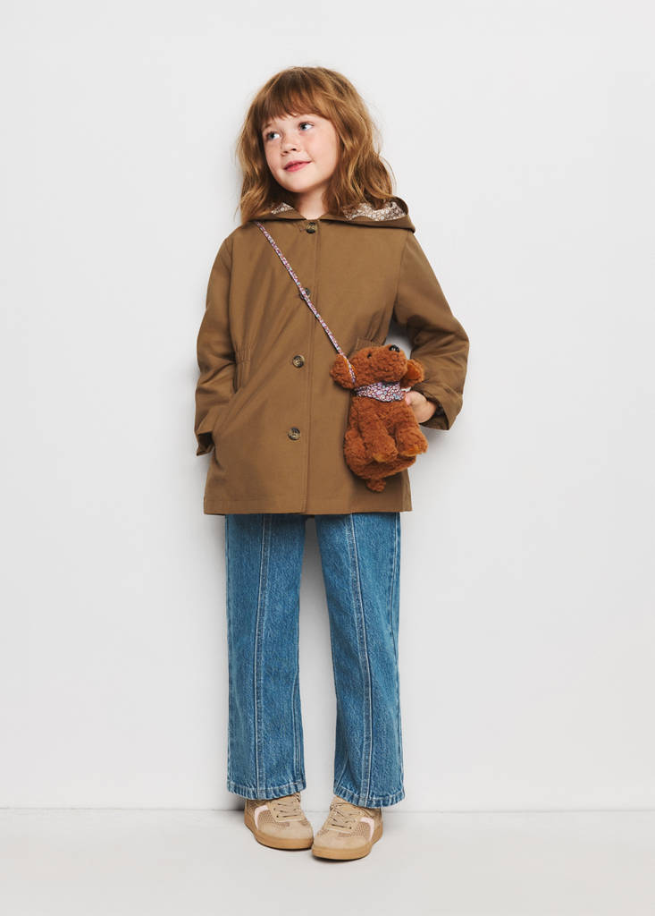 Gathered waist trench — Russet