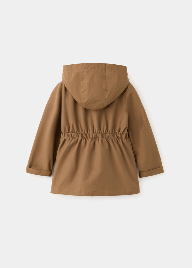 Gathered waist trench — Russet