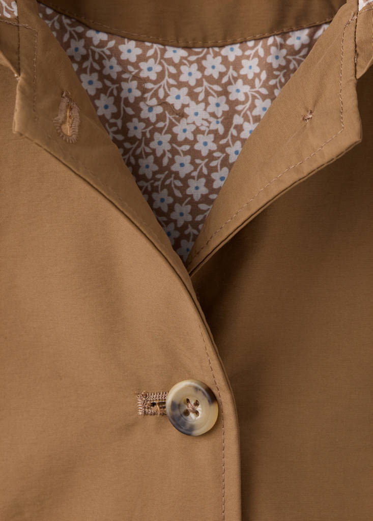 Gathered waist trench — Russet