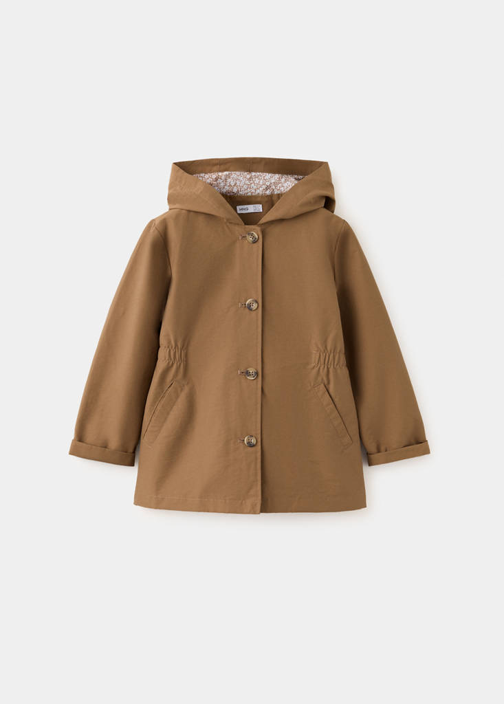Gathered waist trench — Russet