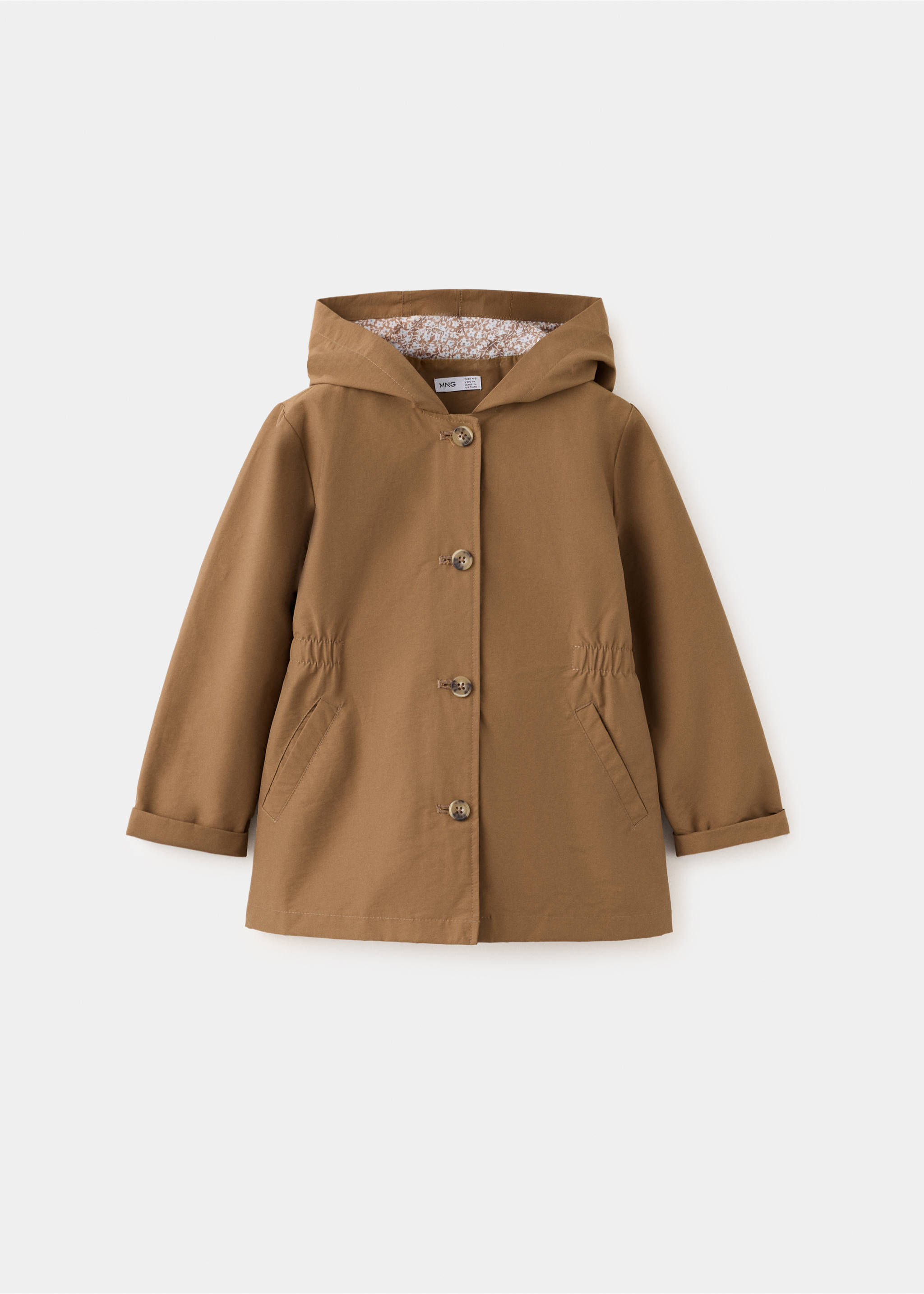Gathered-waist trench coat - Article without model, Russet. Ref: 37034401-00.