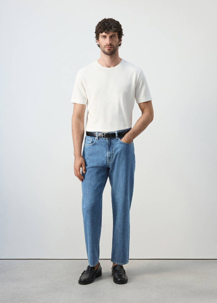 Sammy cropped carrot fit jeans — Dark Blue