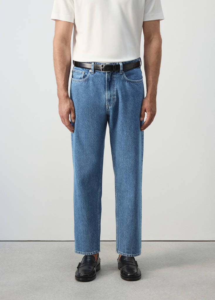 Sammy cropped carrot fit jeans — Dark Blue