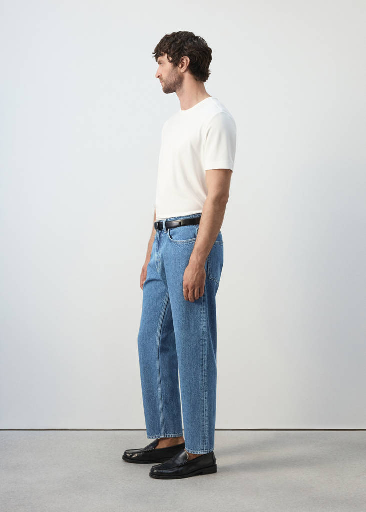 Sammy cropped carrot fit jeans — Dark Blue