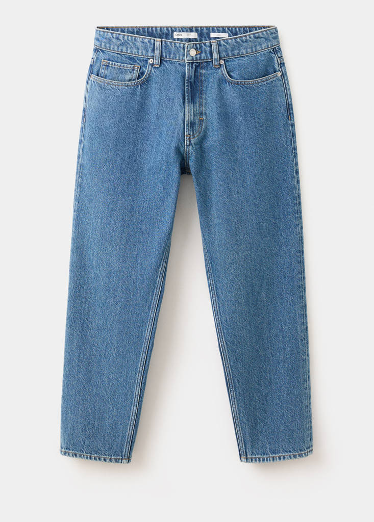 Sammy cropped carrot fit jeans — Dark Blue