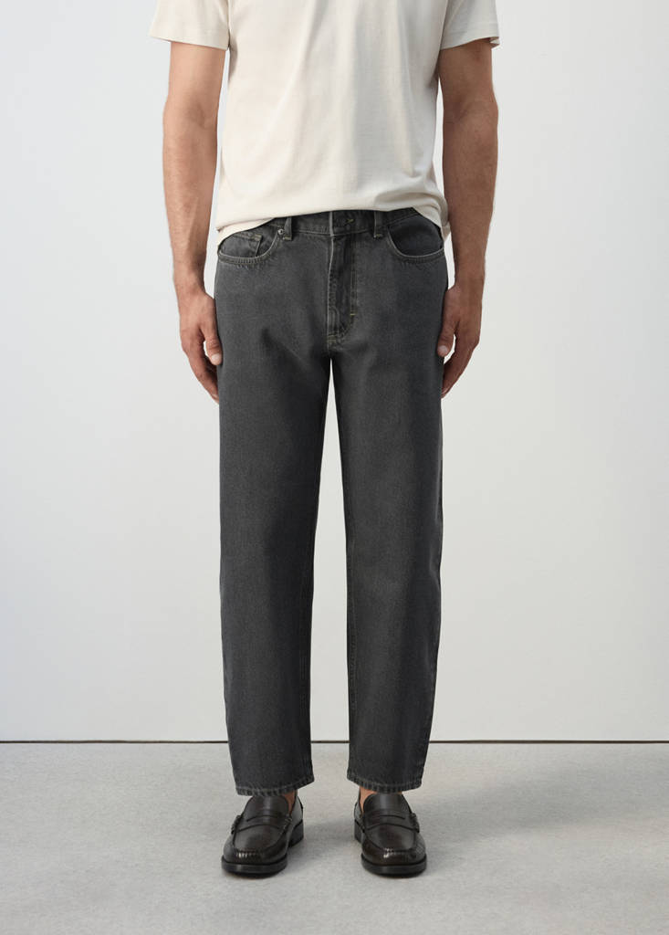 Sammy cropped carrot fit jeans — Open Grey