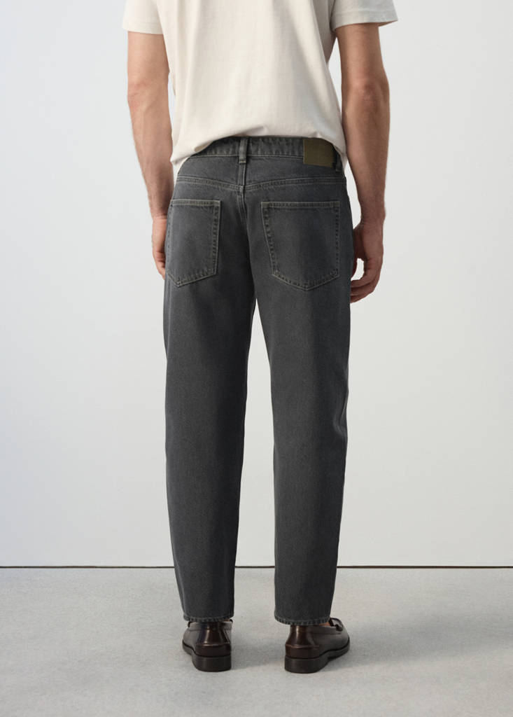 Sammy cropped carrot fit jeans — Open Grey