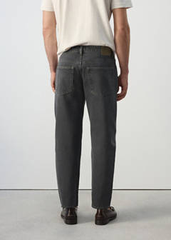 Sammy cropped carrot fit jeans — Open Grey 3