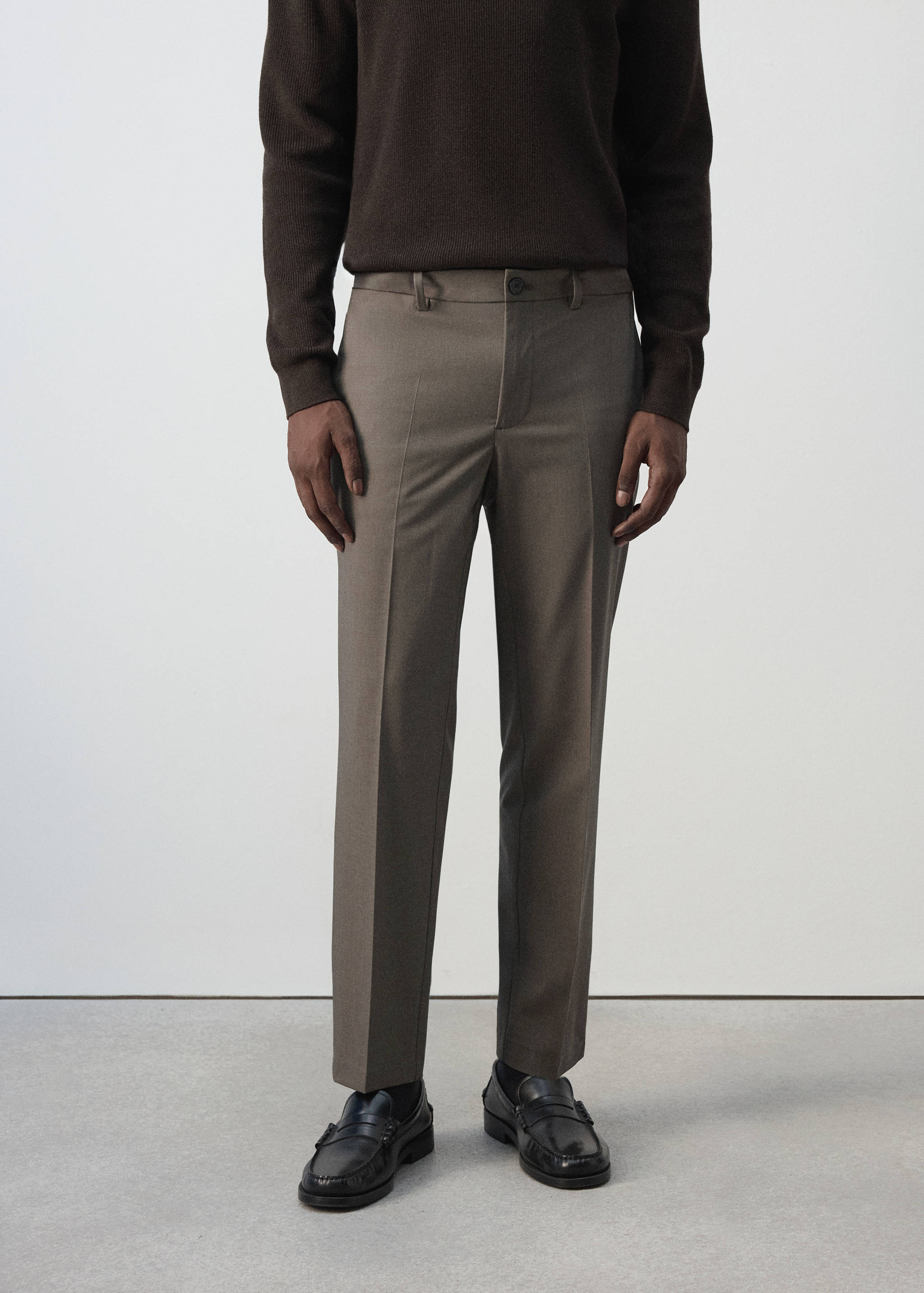 Bologna cropped slim-fit trousers - Medium plane