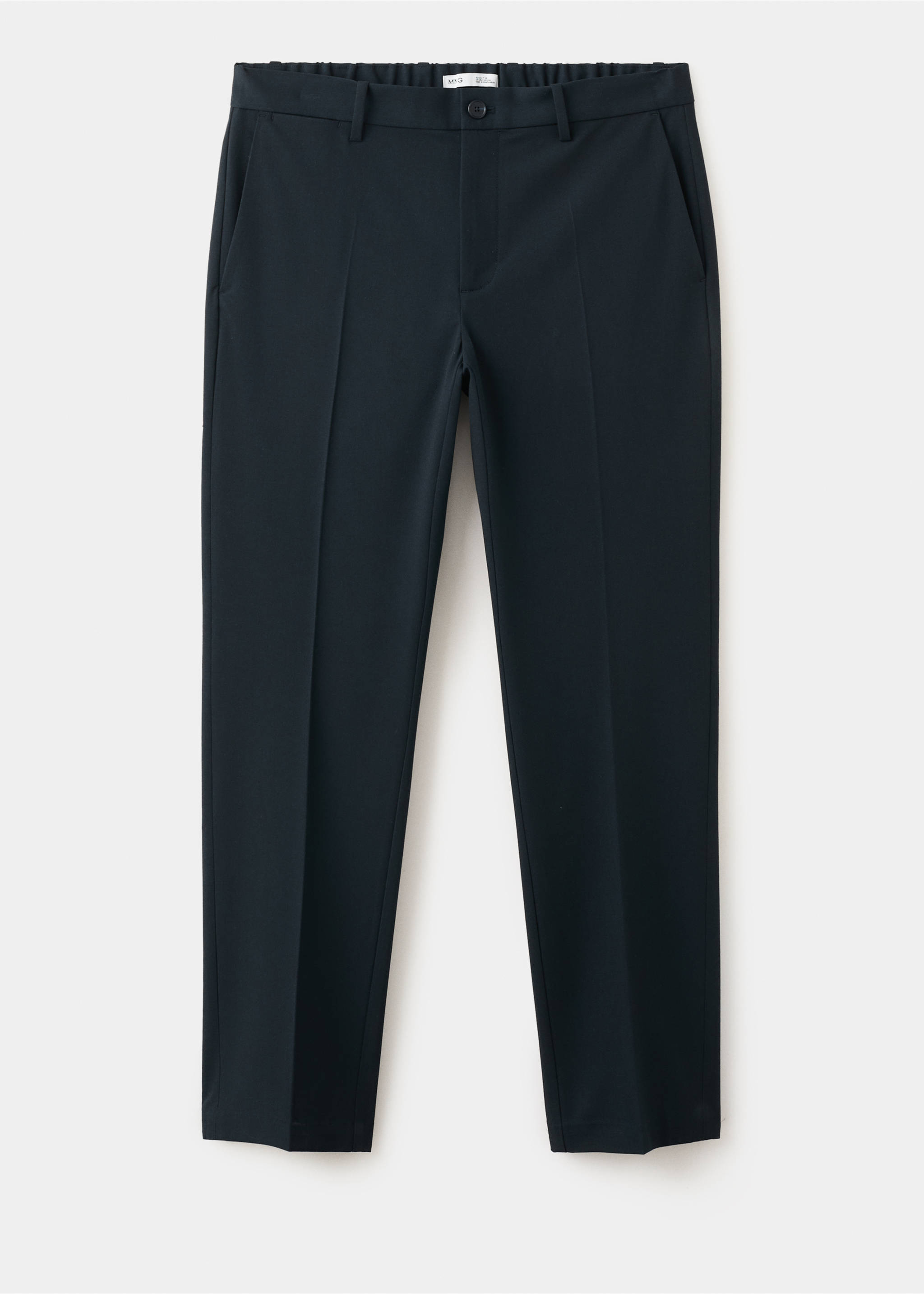 Bologna cropped slim-fit trousers - Article without model, Navy. Ref: 37034407-00.