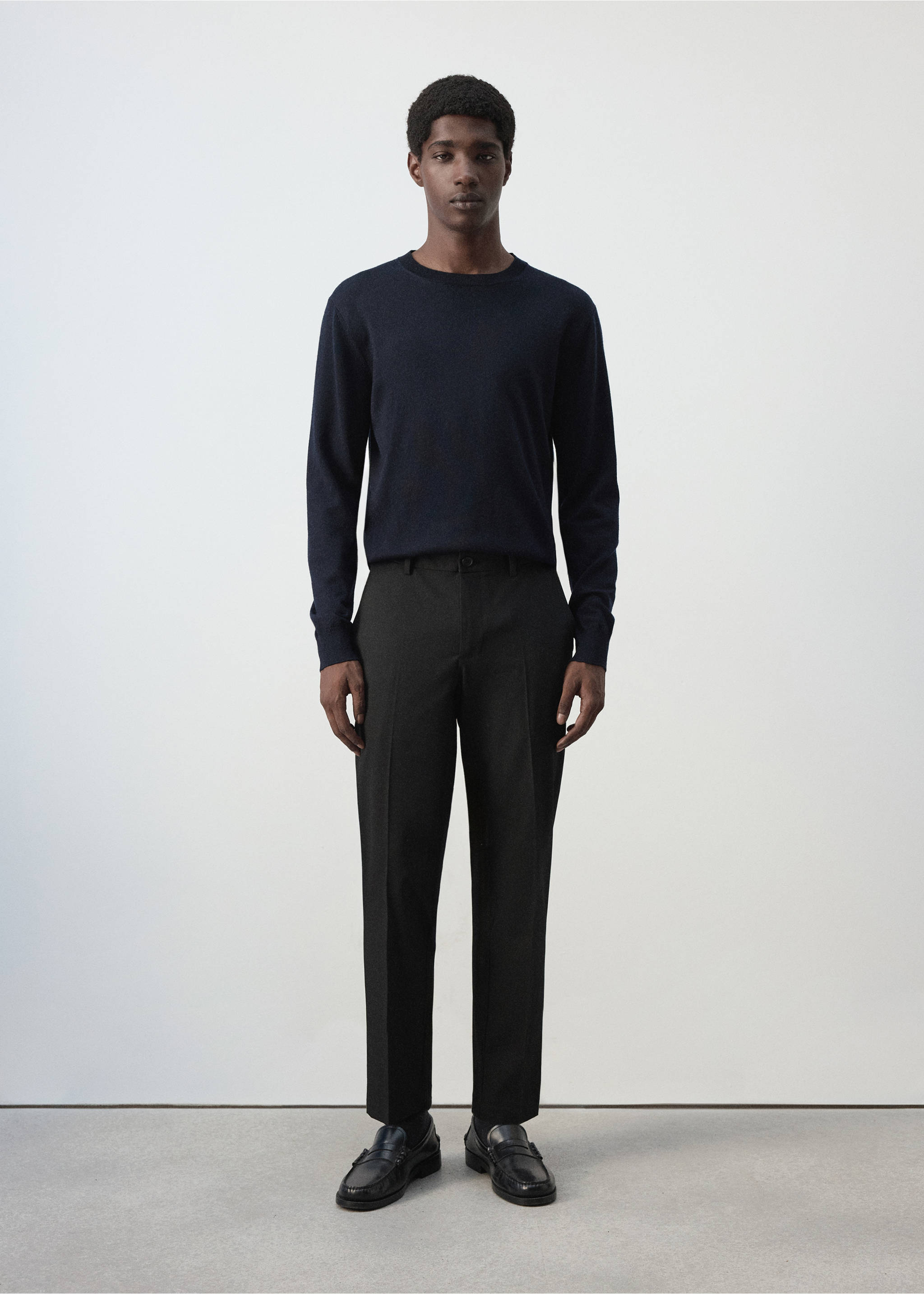 Bologna cropped slim-fit trousers - General plane, Black. Ref: 37034407-00.