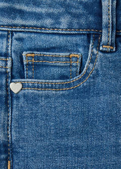 Skinny heart-print jeans — Medium Blue 2