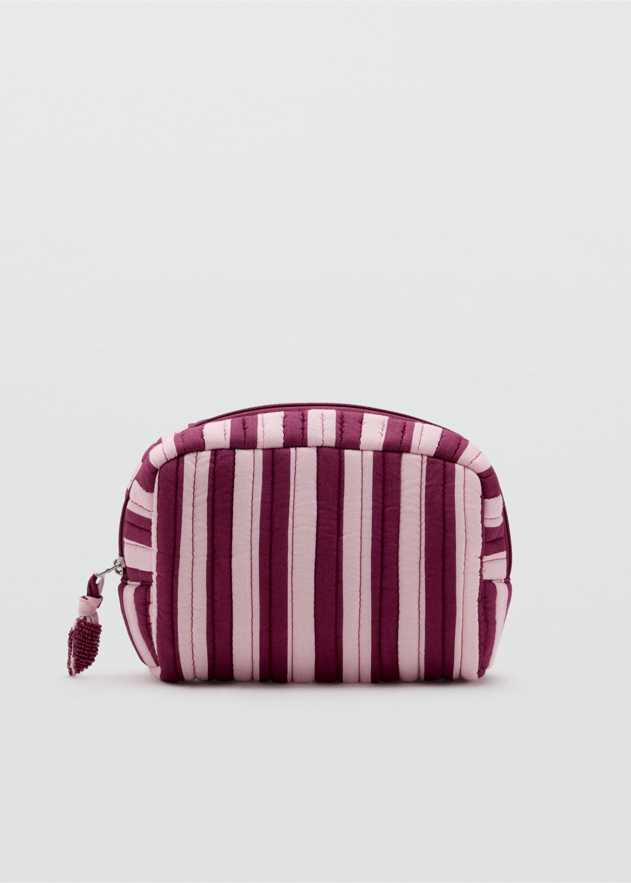 Stripe-print toiletry bag - Article without model, Pink. Ref: 37034412-00.