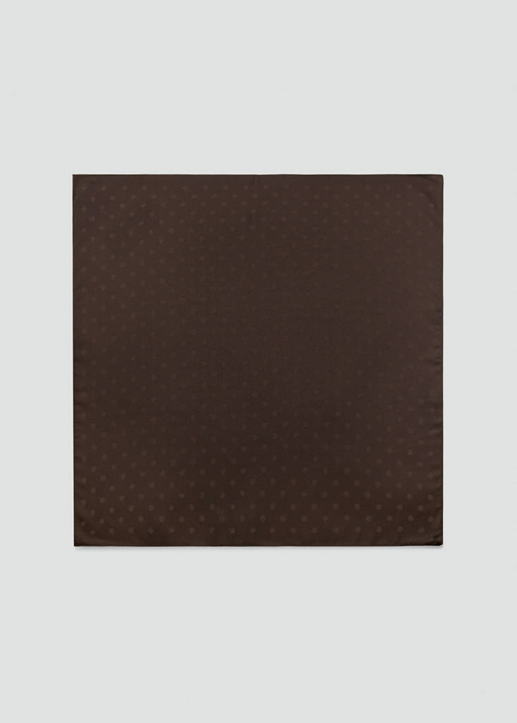Jacquard polka dot scarf — Chocolate