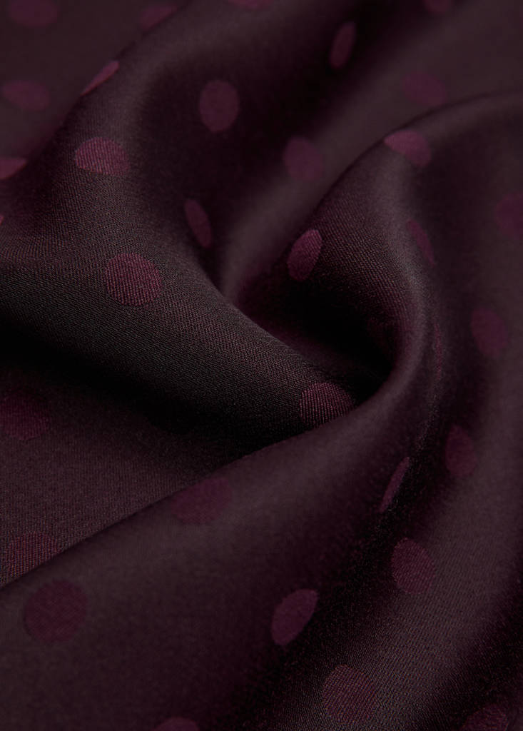 Jacquard polka dot scarf — Burgundy