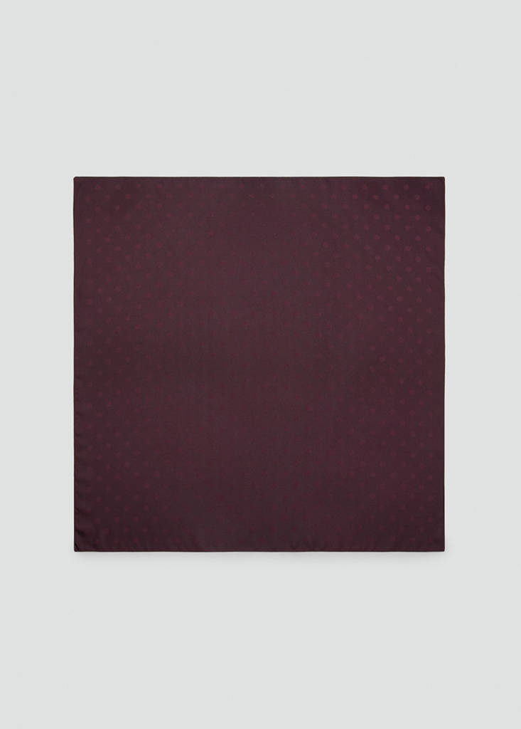 Jacquard polka dot scarf — Burgundy