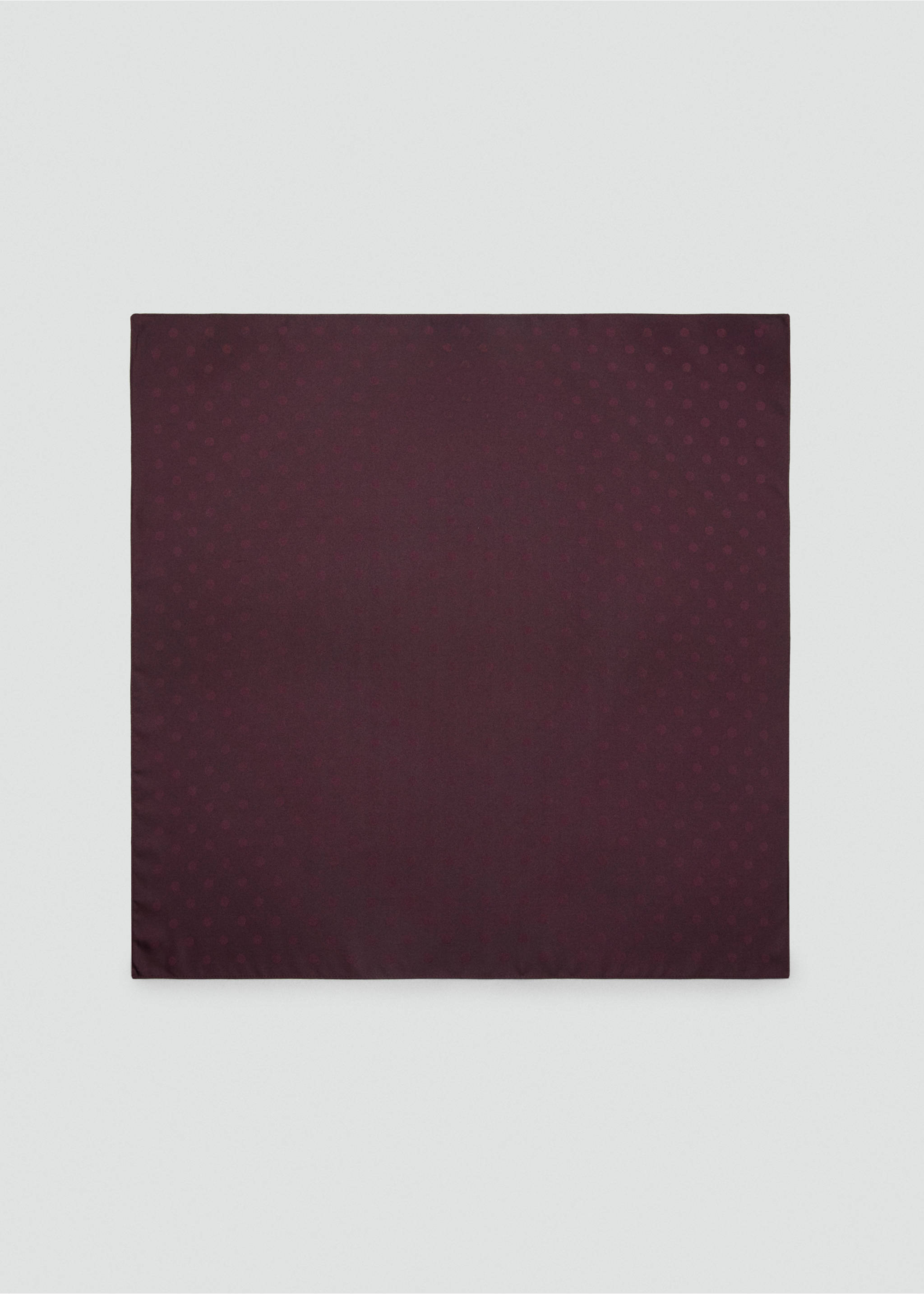 Polka dot square scarf - Article without model, Burgundy. Ref: 37034414-00.
