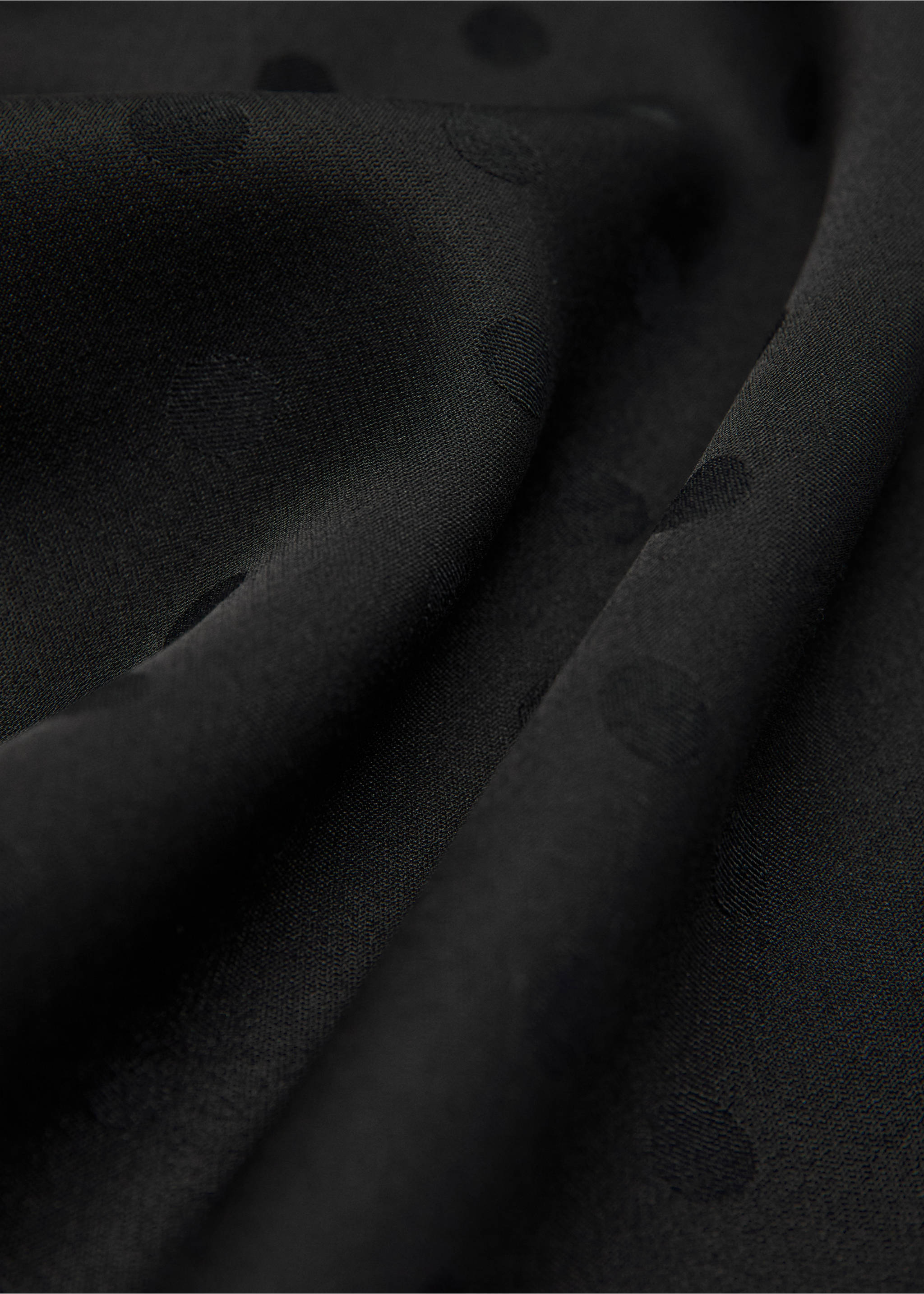 Polka dot square scarf - Medium plane, Black. Ref: 37034414-00.