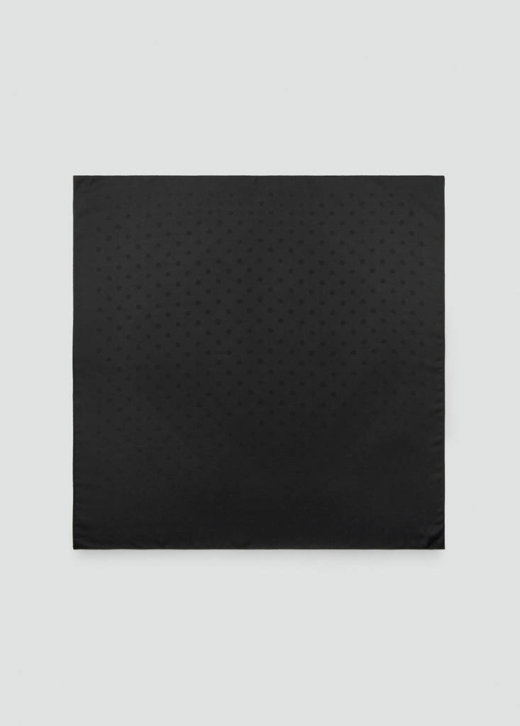 Jacquard polka dot scarf — Black