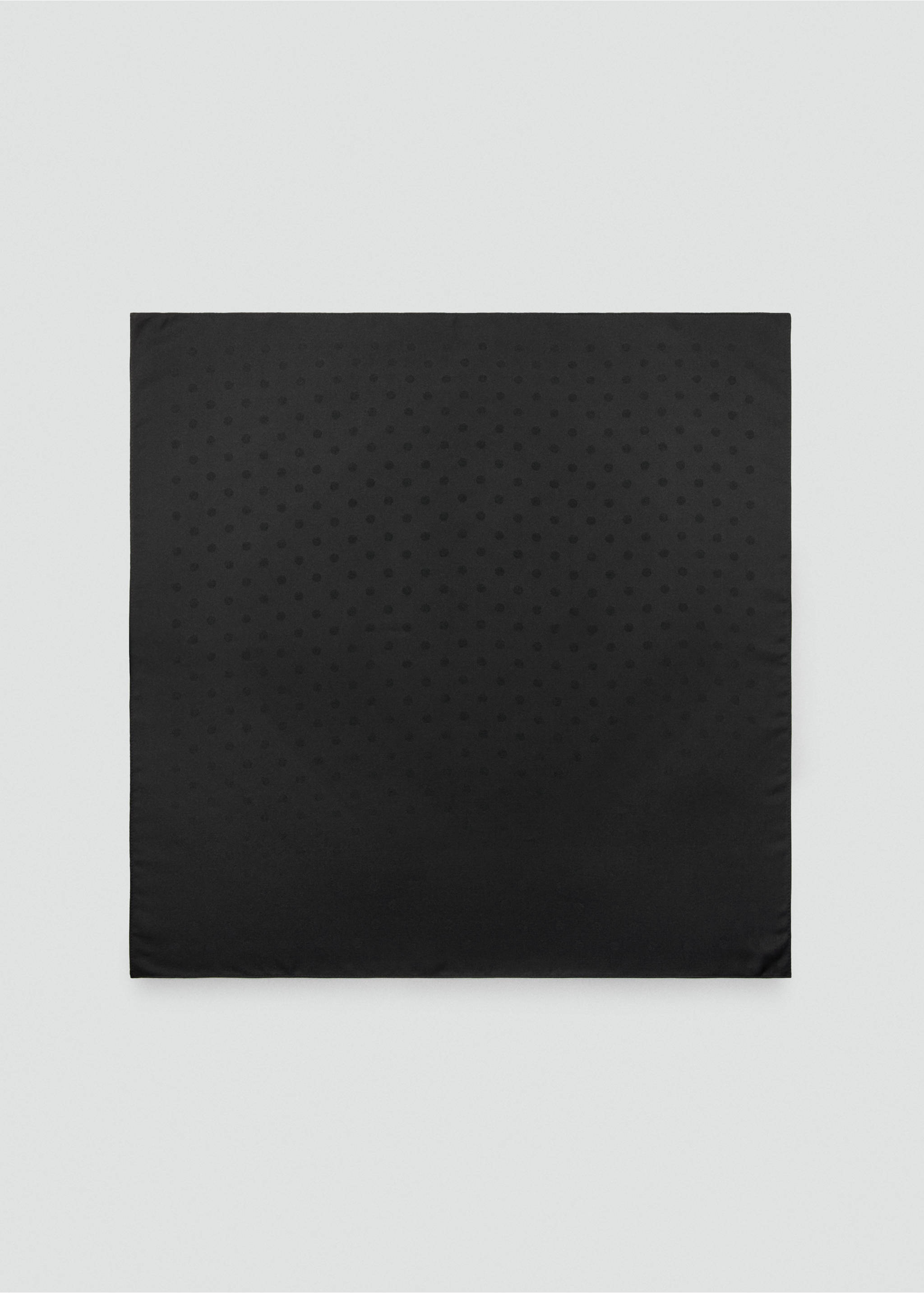 Polka dot square scarf - Article without model, Black. Ref: 37034414-00.