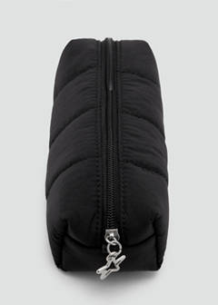 Quilted pouch with star detail — Black 3