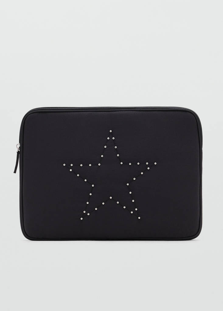 Star-studded laptop sleeve — Black