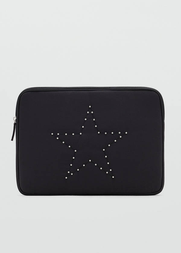 Star-studded laptop sleeve — Black