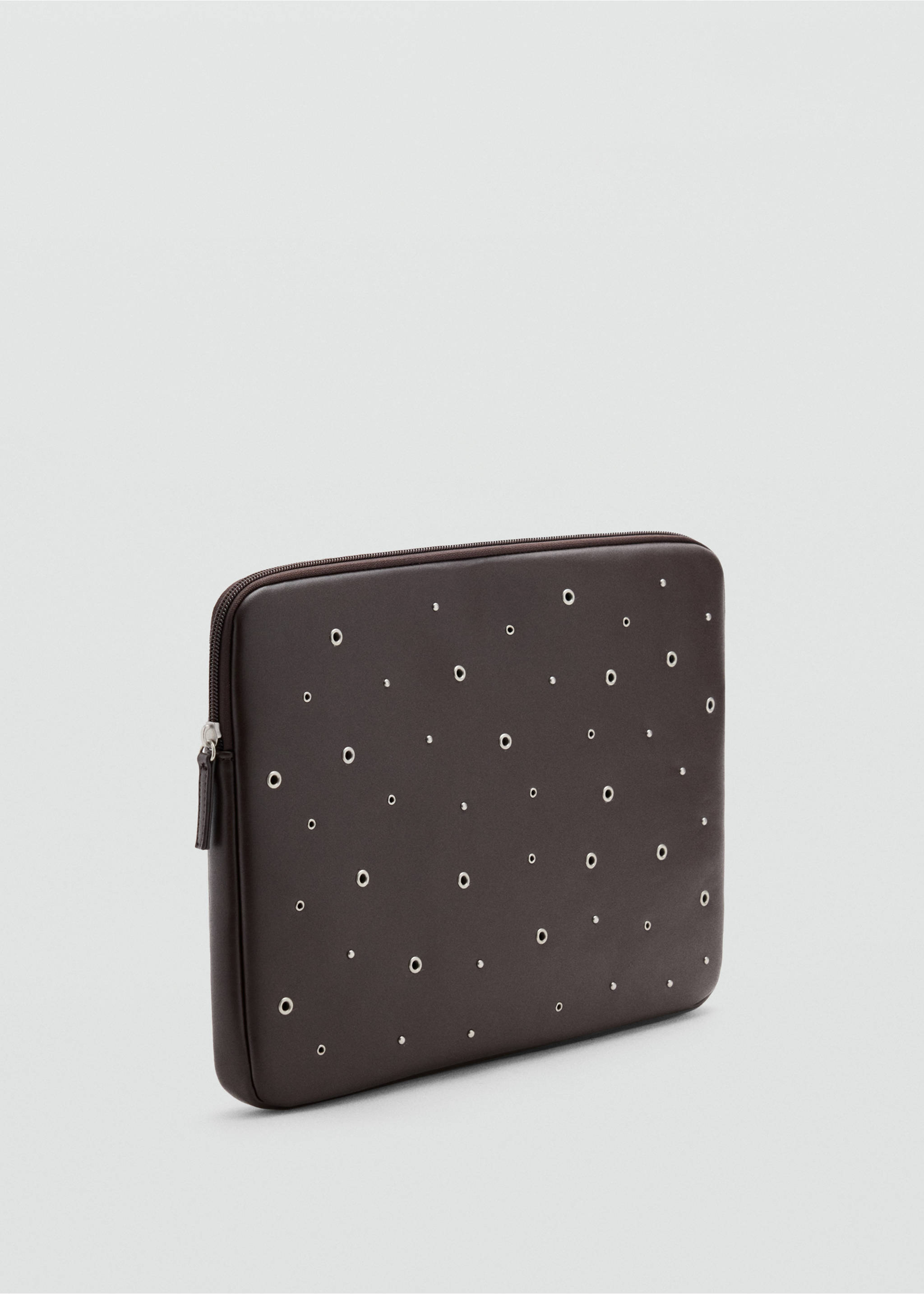 Laptop cover with eyelets - Medium plane, Medium Brown. Ref: 37034417-00.