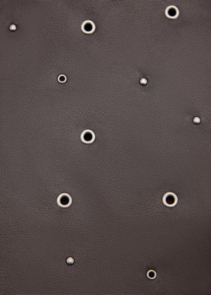 Laptop cover with eyelets — Medium Brown