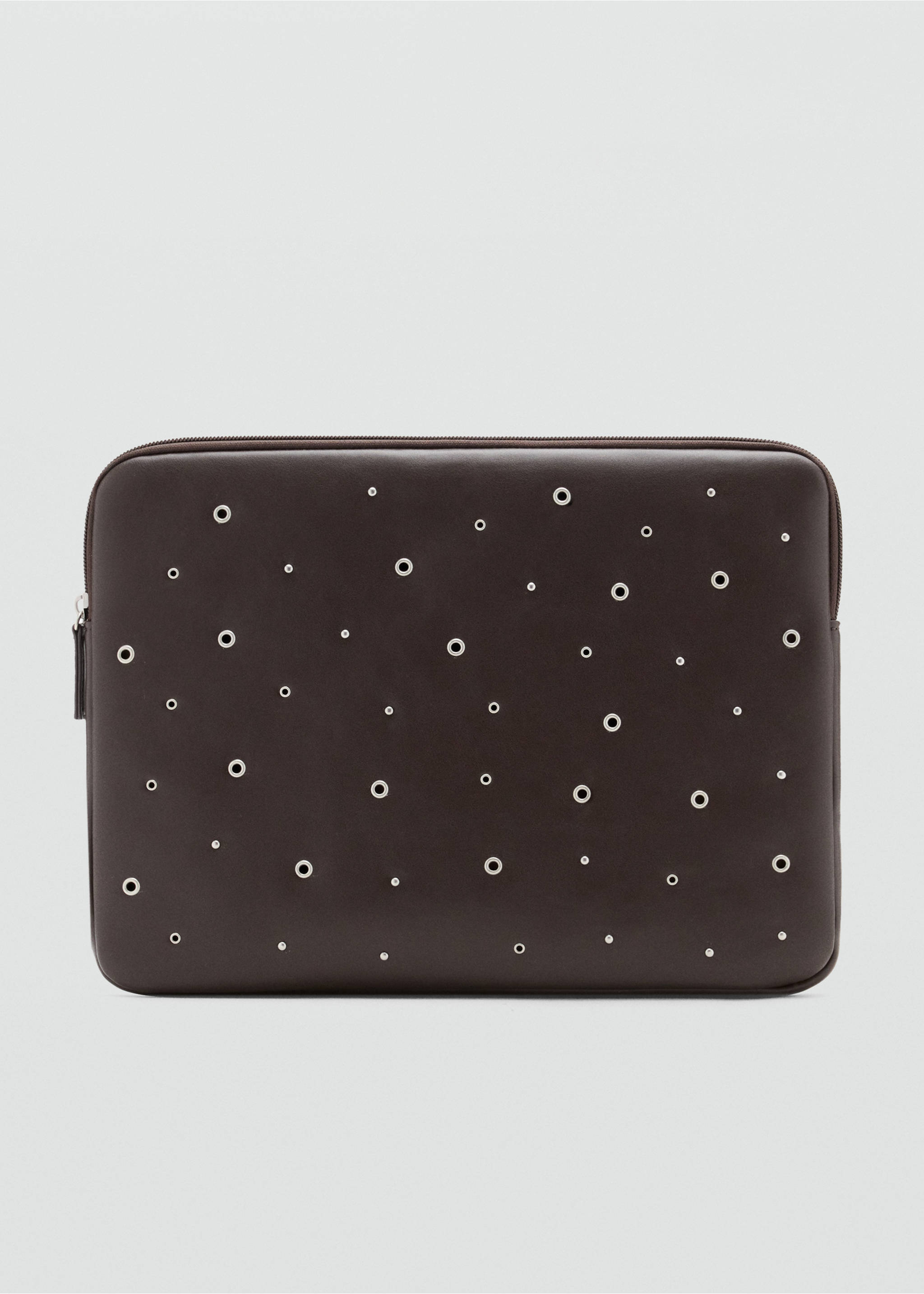 Laptop cover with eyelets - Article without model, Medium Brown. Ref: 37034417-00.