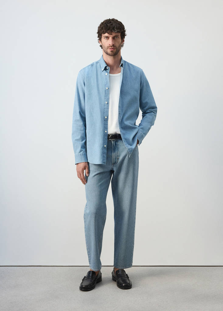 Regular fit denim shirt — Light Blue